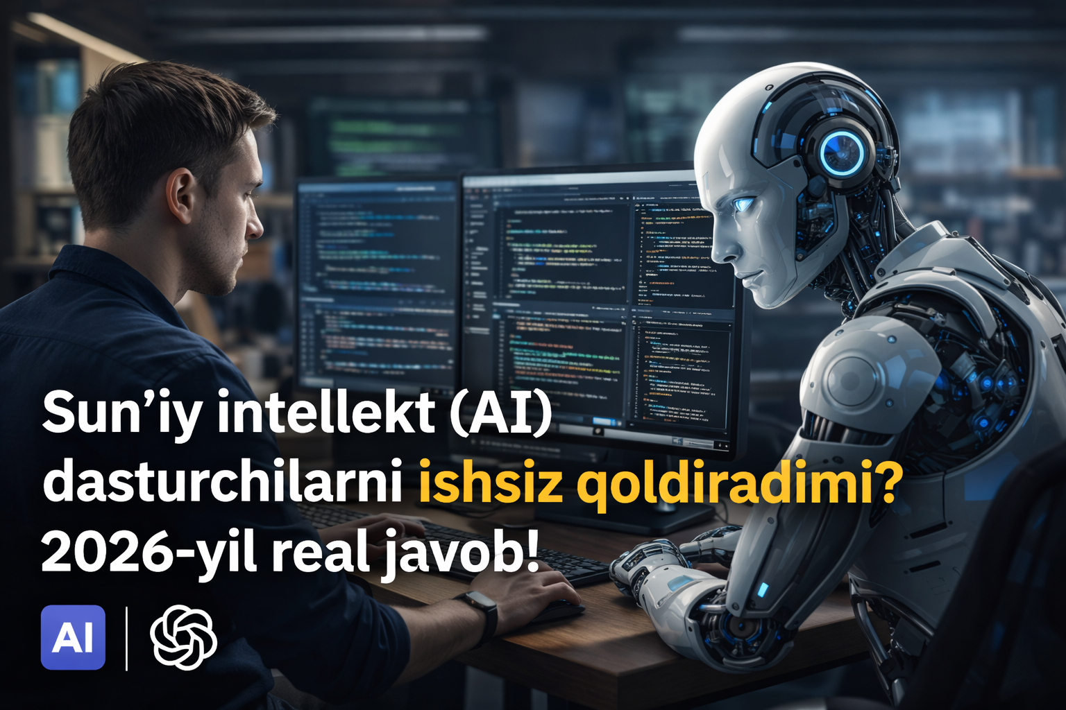 Sun’iy intellekt (AI) dasturchilarni ishsiz qoldiradimi? 2026-yil